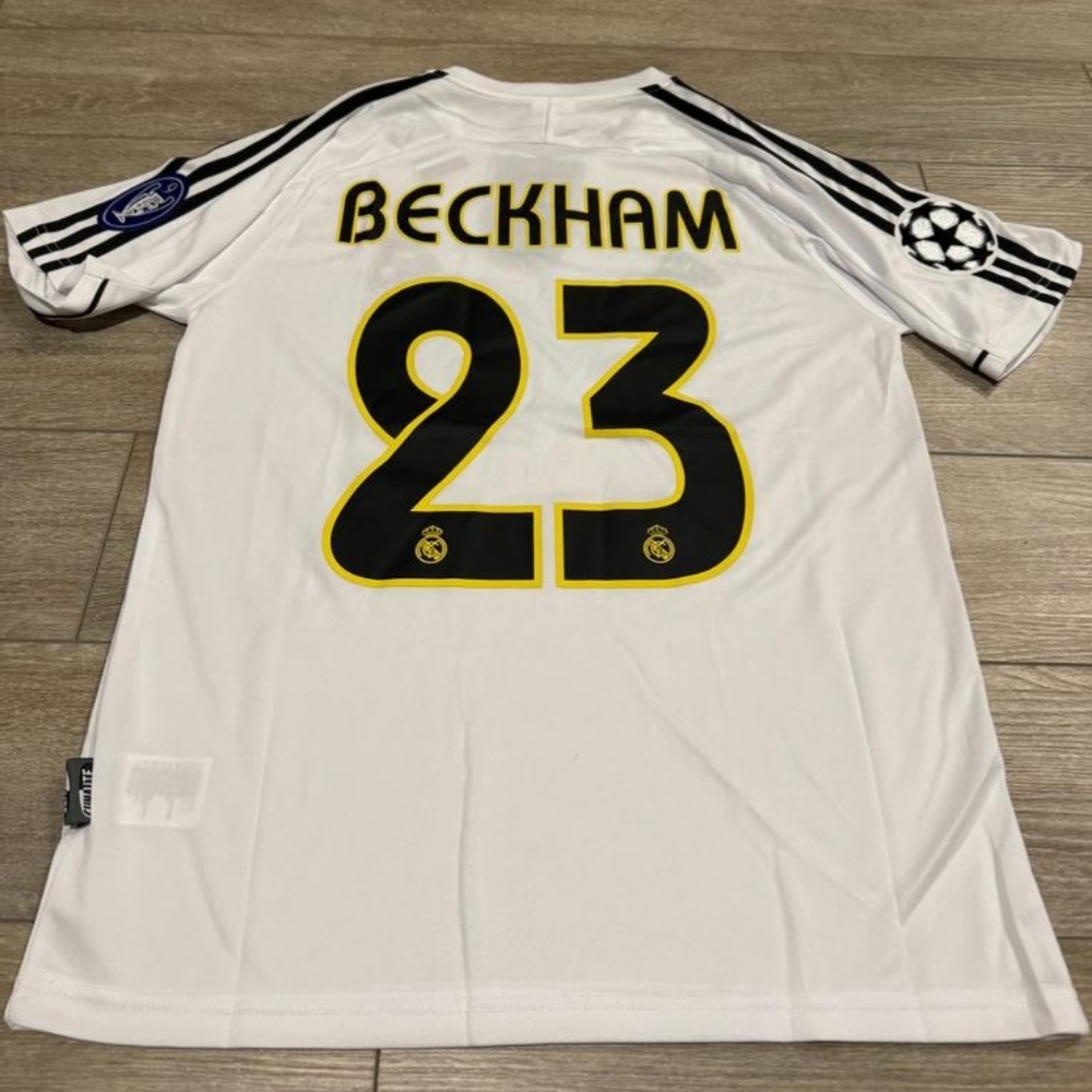 Jersey Soccer Version Retro Real Madrid Beckham